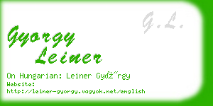 gyorgy leiner business card